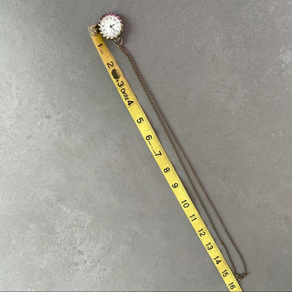 SOLD Clock Pendant Necklace - Picture 9 of 10